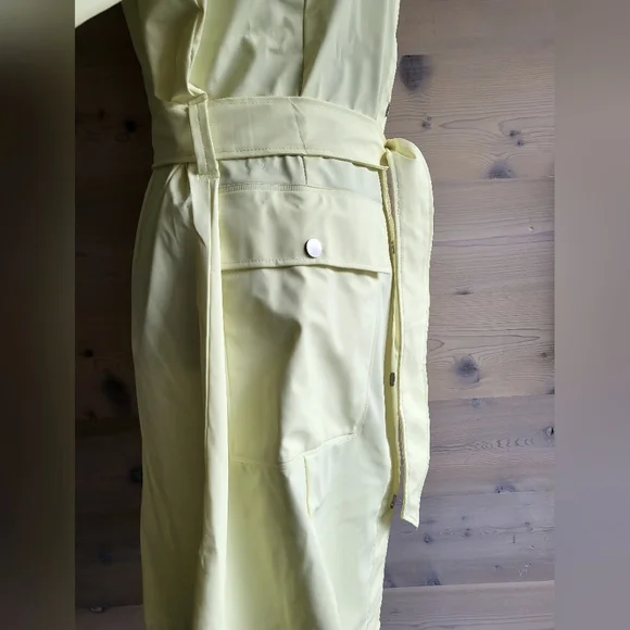 NWT Rains Curve Belted Raincoat Trench, Women's M/L Color Straw - Picture 6 of 15